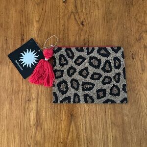 Smithsonian Animal Print Save A Species Beaded Bag NWT